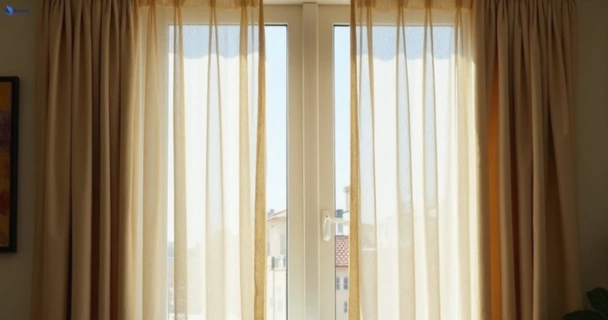 Dusty and dull curtains in dundas-valley-nsw before steam cleaning